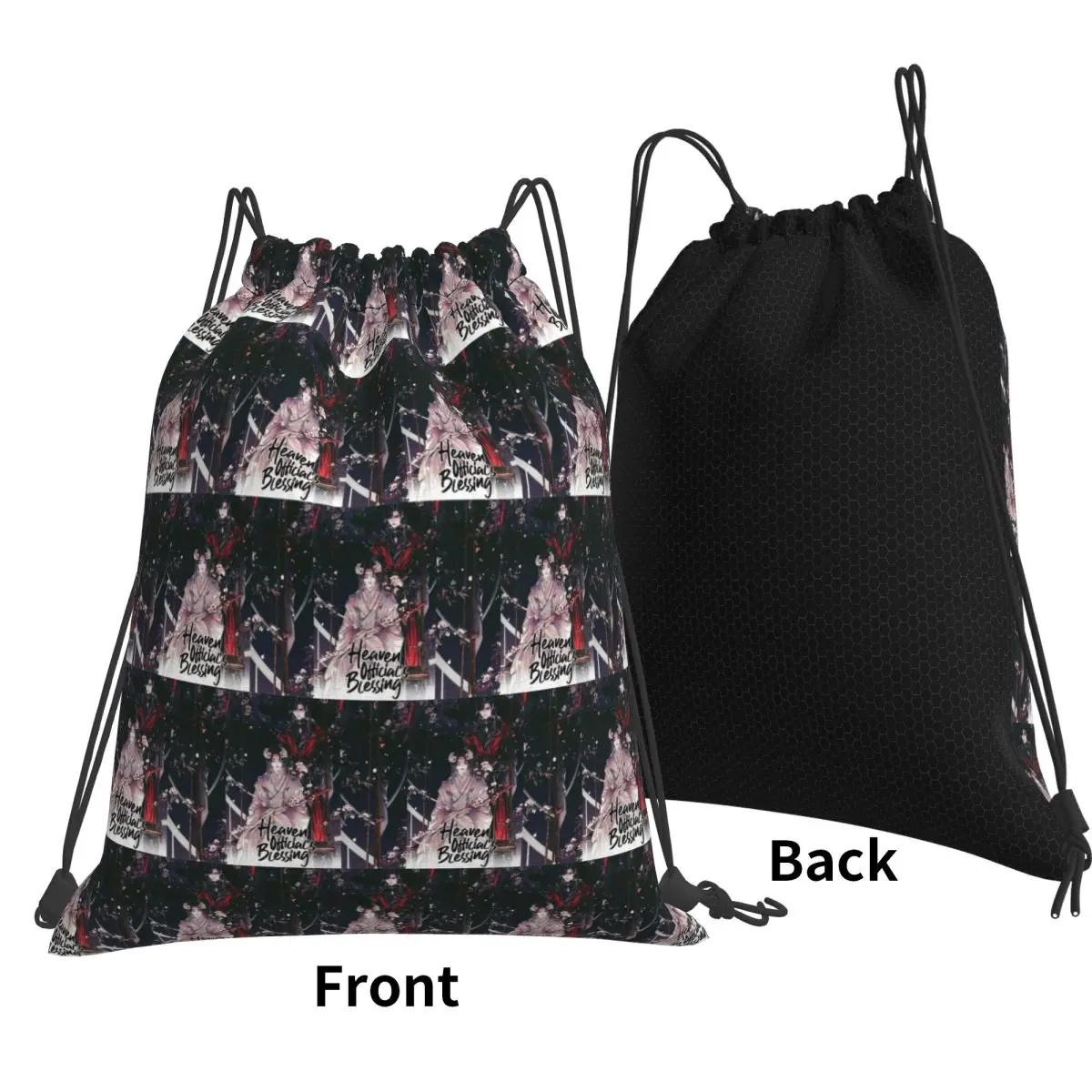 Heaven_s Official Blessing Backpacks Portable Drawstring Bags Sports Bag Book Bags for Travel School