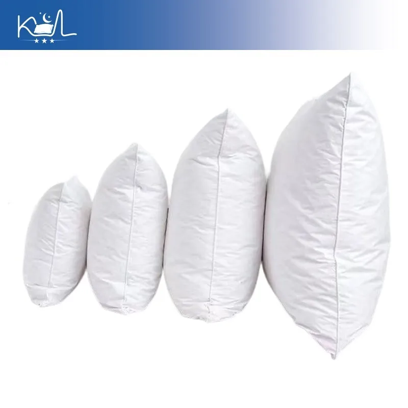 White Goose Down & Feather Pillow Insert Neck Support Sleeping Aid Hotel Grade Single Size Adult Home Pillow Core