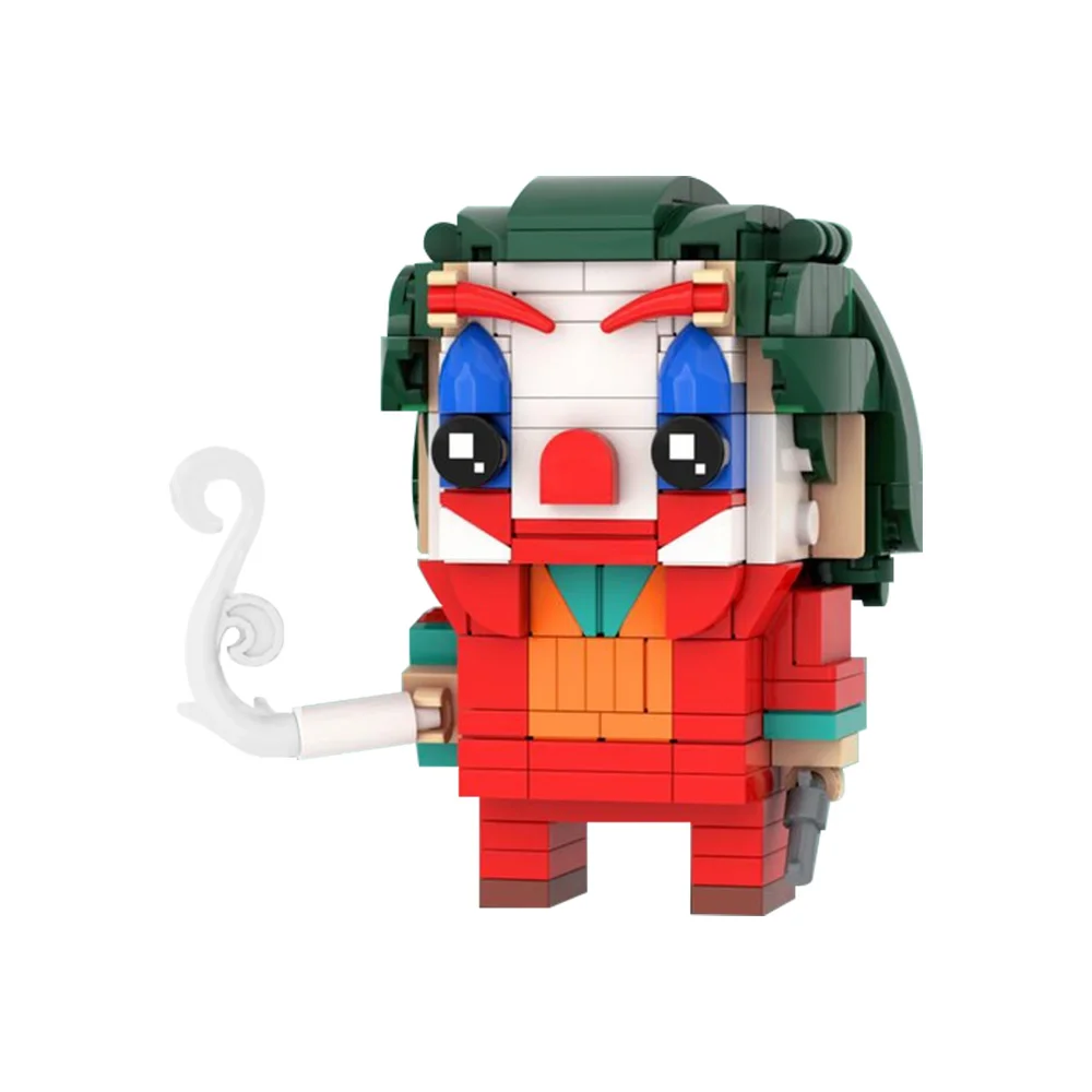 

MOC DC Films Joker Figure Model Building Blocks Arthur Fleck Joker BrickheadZ Mini Action Figure Assembled Bricks DIY Toy Gift