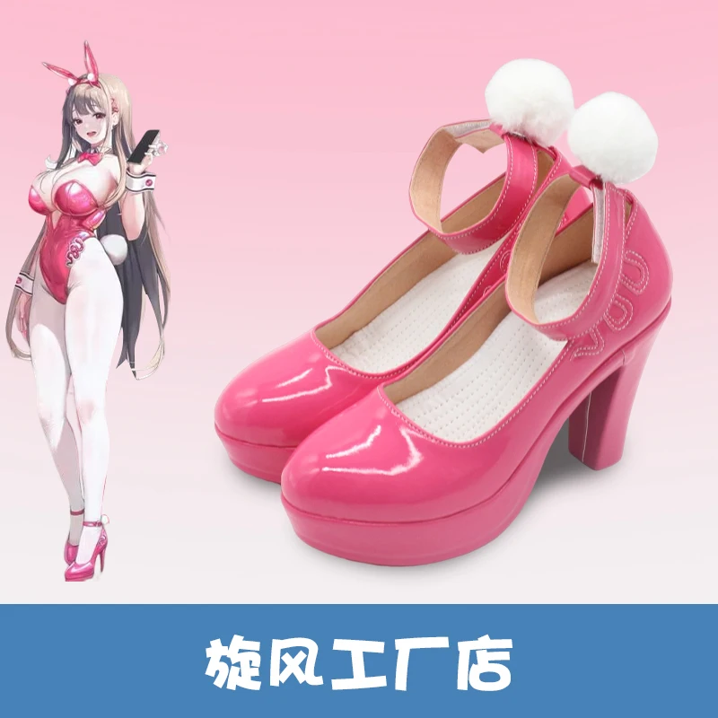 Adder Bunny Girl Kostuum Nikke Godin Van De Overwinning Cosplay Schoenen Halloween Party Boot Rekwisieten Voor Dames Heren Maat