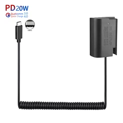 DMW-BLK22 Dummy Battery DMW-DCC17 PD 20W Power Adapter for Panasonic Lumix G9 DC-S5K DC-S5 GH5S GH5 II GH6 Camera