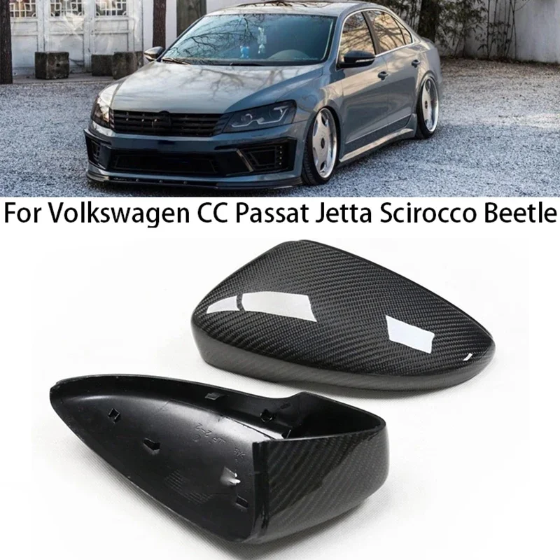 

For Volkswagen CC Passat Jetta Scirocco Beetle Arteon BORA 2010-2018 Car Side Exterior Rearview Side Mirror Cover Cap