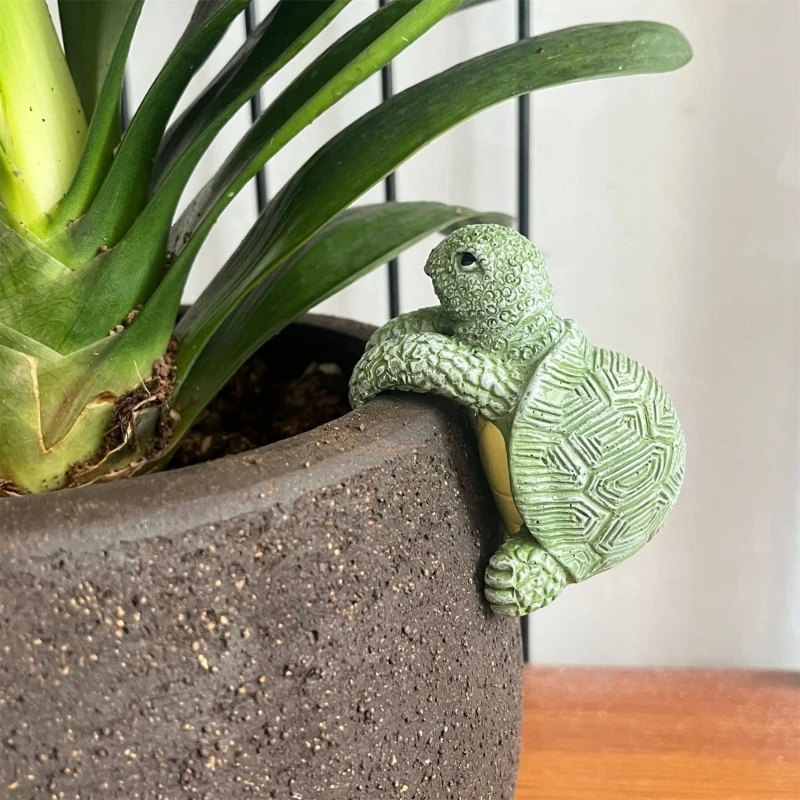 Macetas Huggers lindas tortugas colgantes resina maceta decoración macetas estatuilla