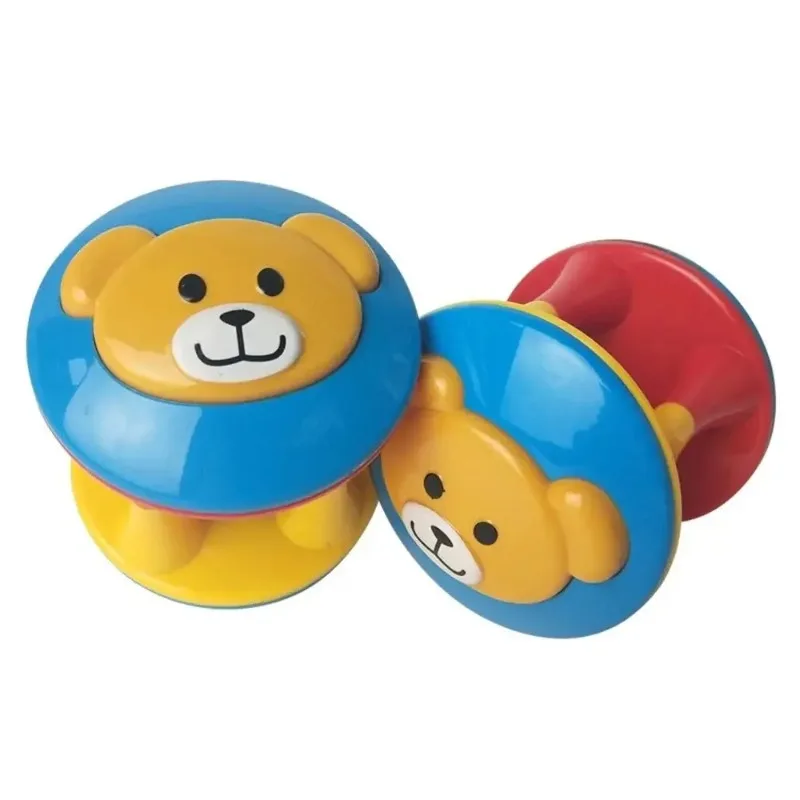 Hochet mobile pour bébé, jouets pour enfants, boule animale, cloches d'ours à double tête, développement de l'intelligence infantile