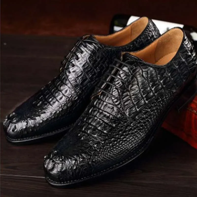 dae new  crocodile shoes  male  business  crocodile  Leather men  Leather