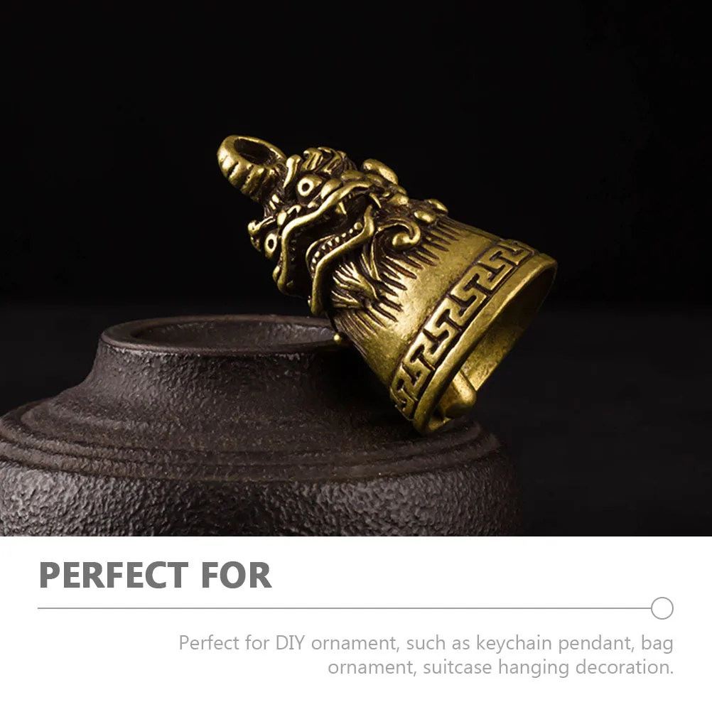 

2Pcs Handmade Brass Bell Decor Unique Pendant Stylish Fengshui Ornament for Party Gifts Brass Bell Charm Fengshui Ornament