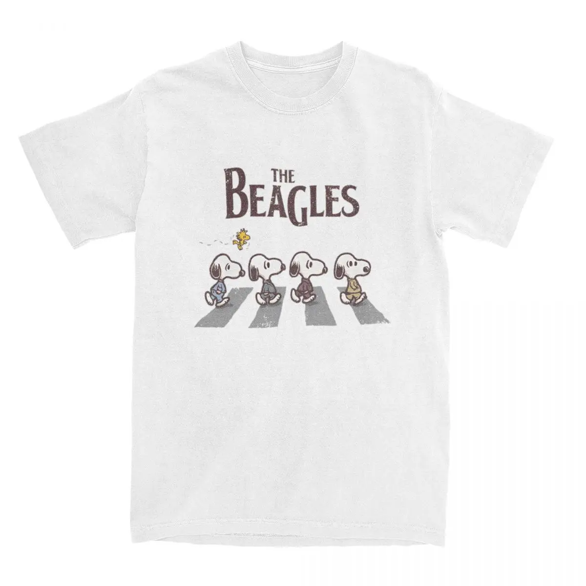 Fashion Peanuts Snoopy The Beagles T Shirt Men Women Cotton Comic Woodstock Tee Shirt Birthday Present Tops