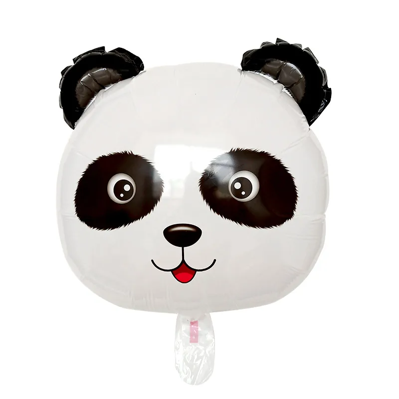بالونات ألومنيوم باندا على شكل حيوانات كرتونية ، استحمام الطفل ، ديكورات حفلات أعياد الميلاد للأطفال ، بالونات هيليوم بالأبيض والأسود