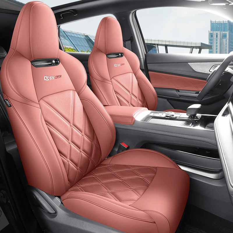 Car Seat Cover Leather Specific Seat Kits Customize for Changan CS55 Plus Full Covered with Front and Rear Full Set