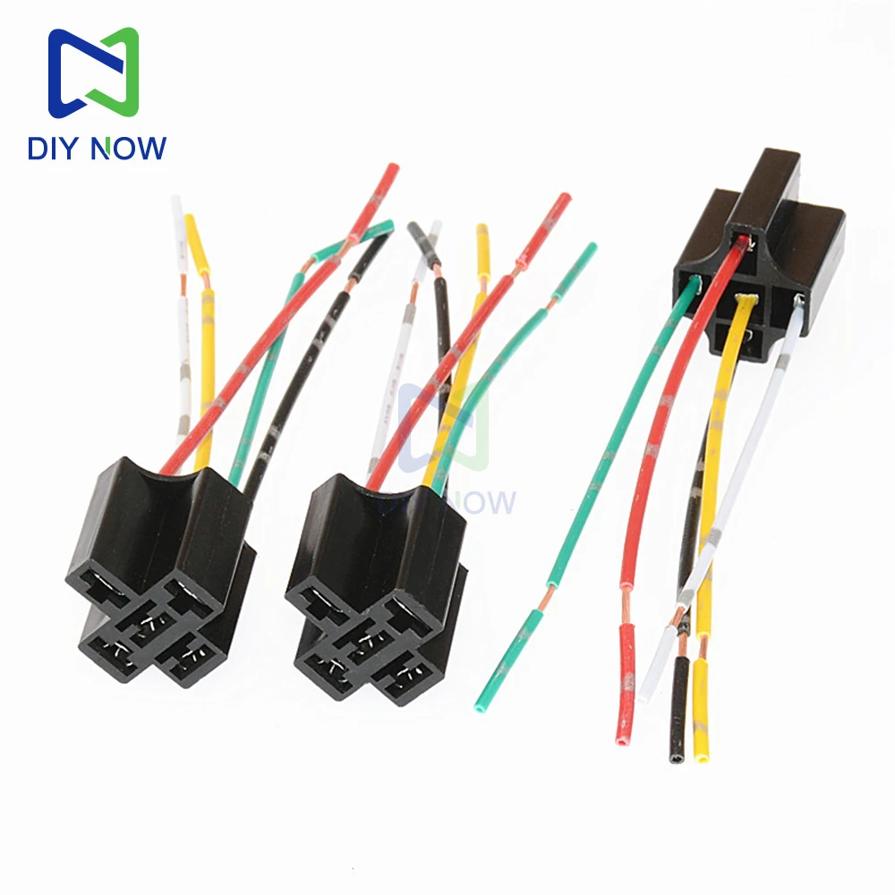 5 Pin Automotive Relay Socket Wiring Harness Connector Plug Bakelite Relay Base For 12V 24V 4 Pin 5 Pin Automotive Relay