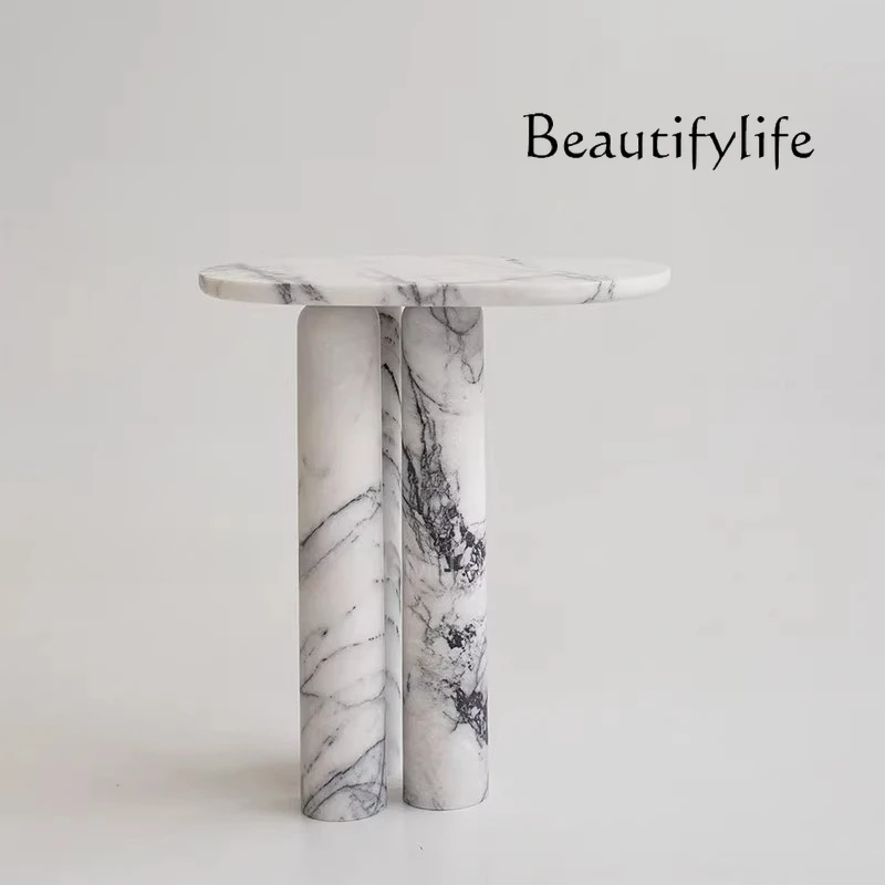 

Natural marble edge few designer villa living room home light luxury marble edge few