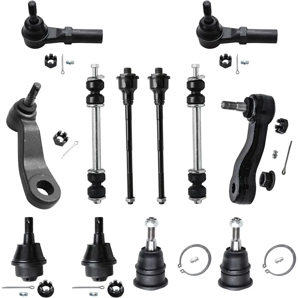 

12-Piece Heavy-Duty Suspension Kit for 2500/3500 HD Trucks: Ball Joints, Tie Rods, Sway Bar Links, Idler Arms