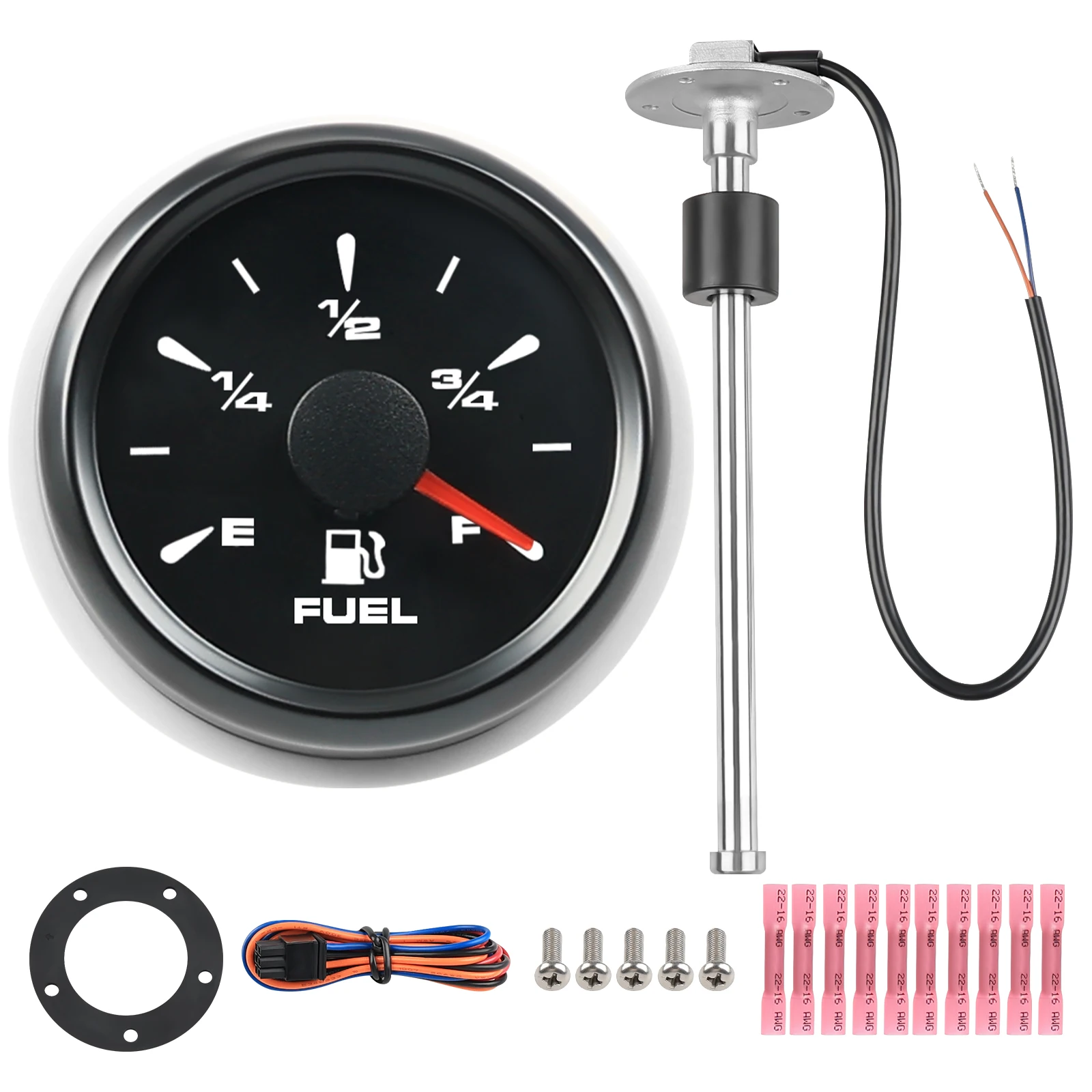 

Universal 8-Color LED Backlight Digital Voltmeter For 12V Vehicles Car Boat Marine IP67 Waterproof Volt Gauge Meter