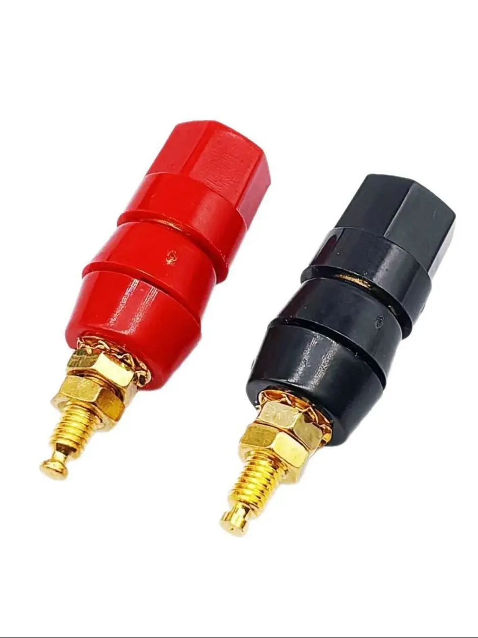 4/10PCS Zwart Rood 4mm Stekkers Jack Adapter Banaanstekker Socket Test Probe Audio Speaker Binding post Terminal Connector Terminals - afbeelding 2