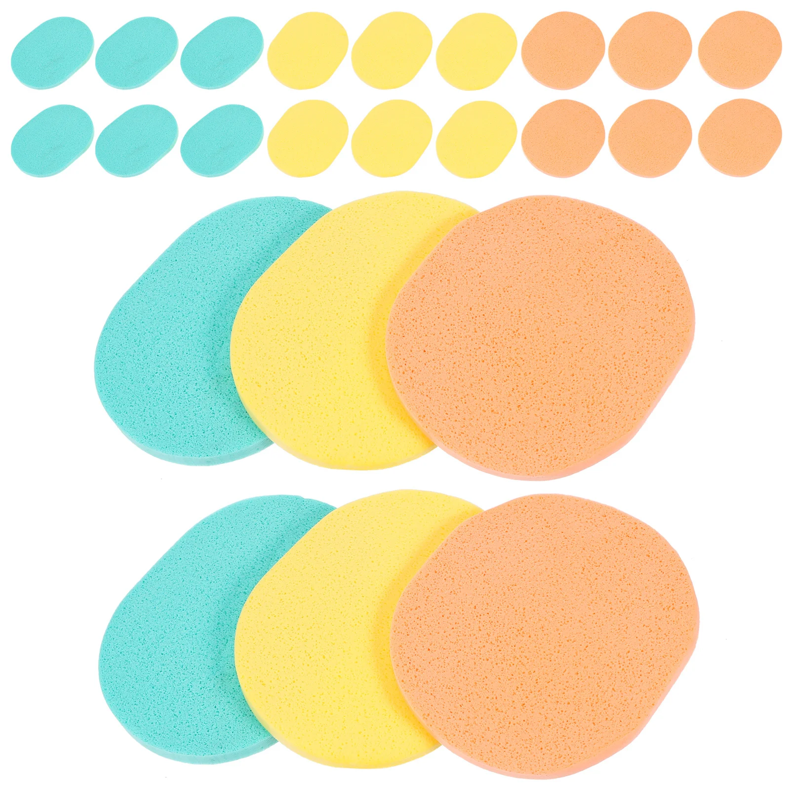 50 szt. Gąbek do oczyszczania twarzy, gąbki do twarzy do głębokiego oczyszczania, kontrola sebum, rozjaśnianie, usuwanie makijażu, wygładzanie