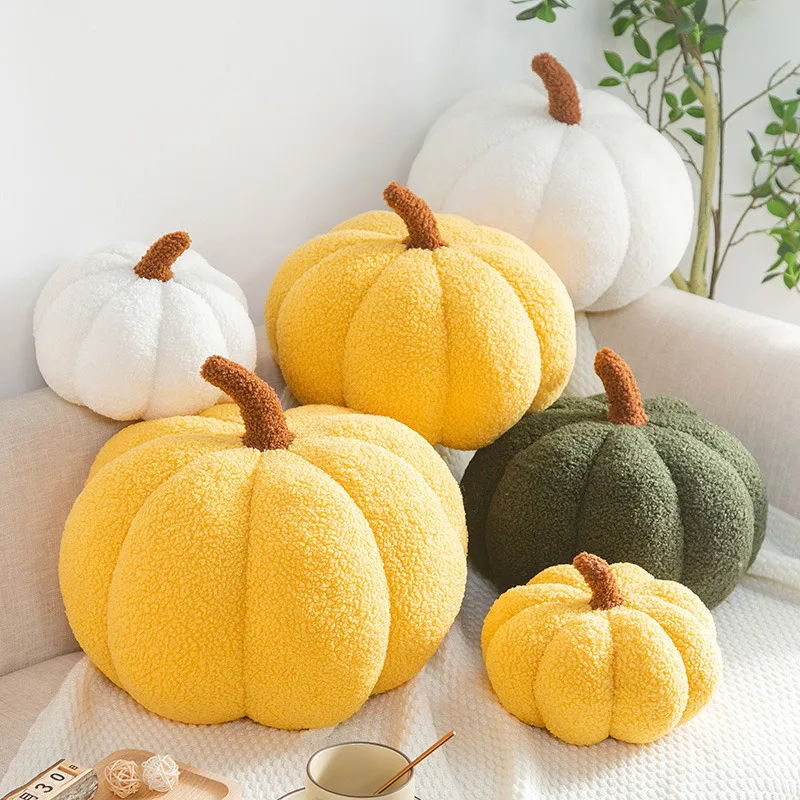 Halloween Thanksgiving Decorative Pumpkin Throw Pillow Pumpkin Shaped Pillow 3D Simulated Pumpkin Pillows Fall Autumn Decor