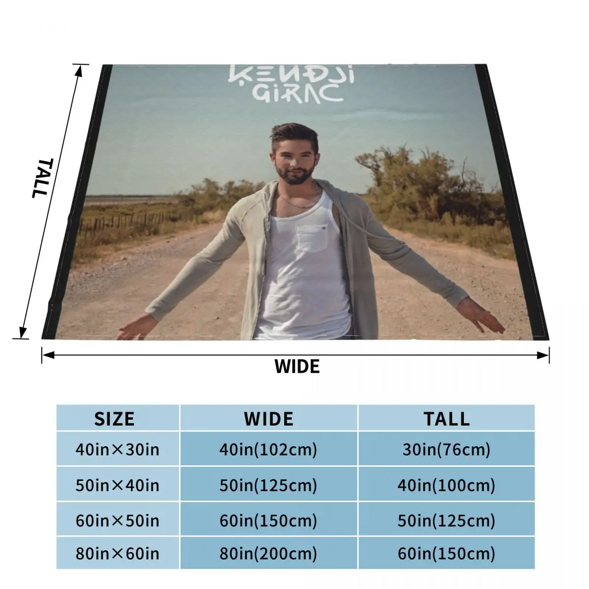 Kendji Girac Throw Blanket manga Luxury Blanket