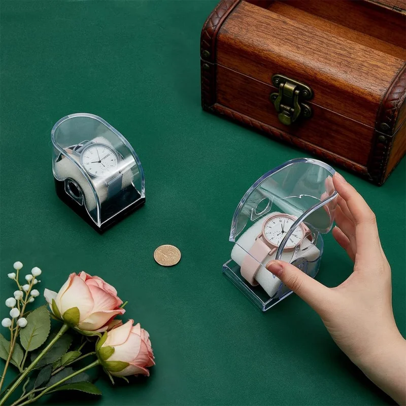 4pcs Watch Case Watch Display Stand Watches Display Stand Boxes Single Watches Holder Storage Stands Jewelry Holder