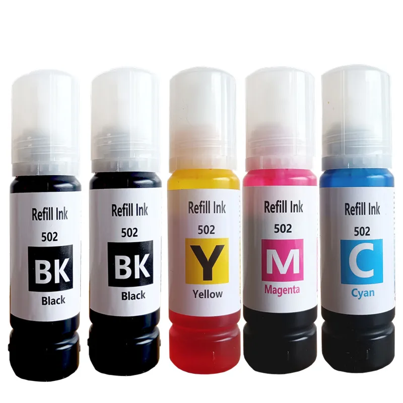

502 T502 Refill Ink Bottles for Epson 502 Ink Refill for L6160 L6161 L6170 ET-4760 ET-4750 ET-3850 ET-2850 ET-2760 ET-3760