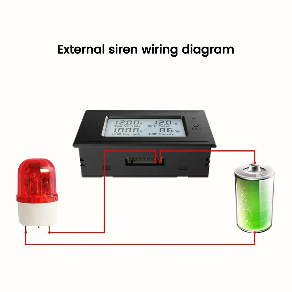 DC 6-200V 20A 50A 100A LED Digital Voltmeter Ammeter Wattmeter Voltage Current Power Supply Energy Meter Detector Tester Monitor