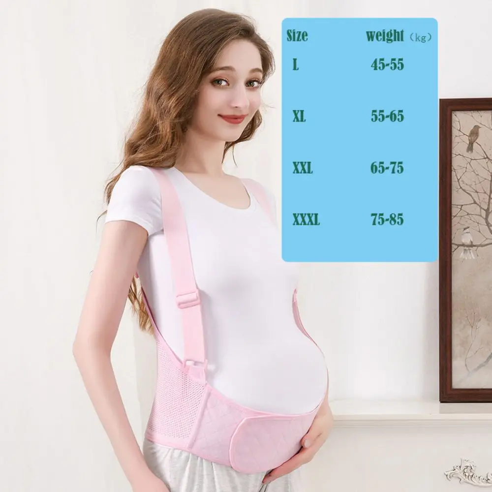 Adjustable Prenatal Support Belt Ultra-thin Breathable Maternity Belly Bands with Shoulder Postpartum Recovery Belly Band