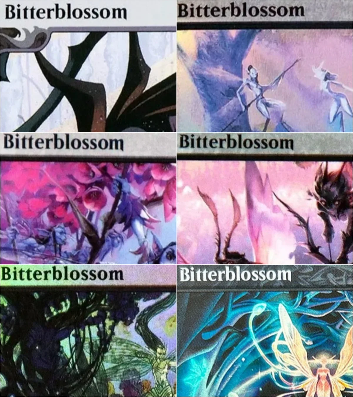 

Bitterblossom TCG proxy Magical Cards Game Black Top Quality Proxy Playing Cards Board Game Trading Cards Proxy