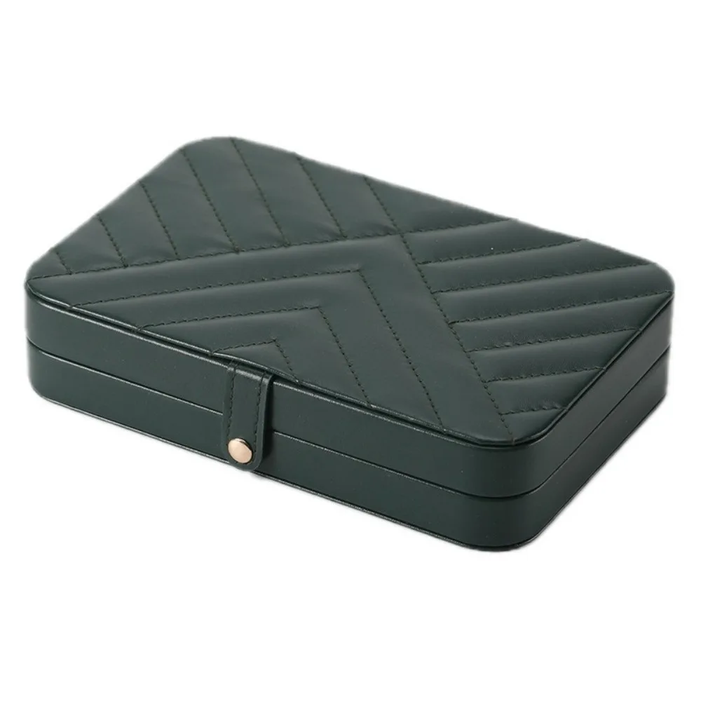 

Large Capacity Jewelry Storage Box PU Exquisite Jewelry Display Case Convenient Dust-proof Necklace Storage Case Women Gift