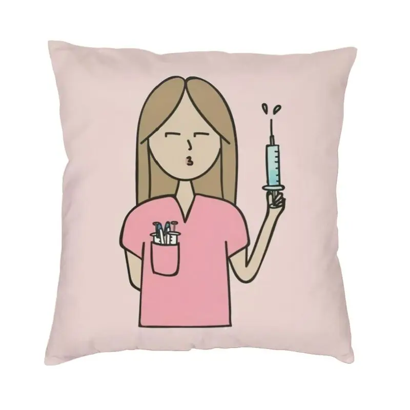 Enfermera En Apuros Doctor Nurse Medical Health Cushion Cover 45x45 Home Decorative Print Throw Pillow for Car Double Side