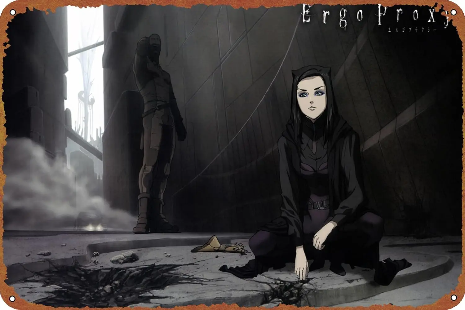 Ergo Proxy Anime Poster Vintage Tin Sign Unique Metal Wall Decor for Home, Bar, Diner, Pub, 8 x 12 Inches,Fun Kitchen Decor, Fun