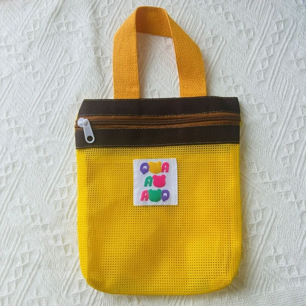 INS Style Foldable Mesh Storage Bag Zipper Pouch Durable Toiletry Bags Travel Organizer Travel