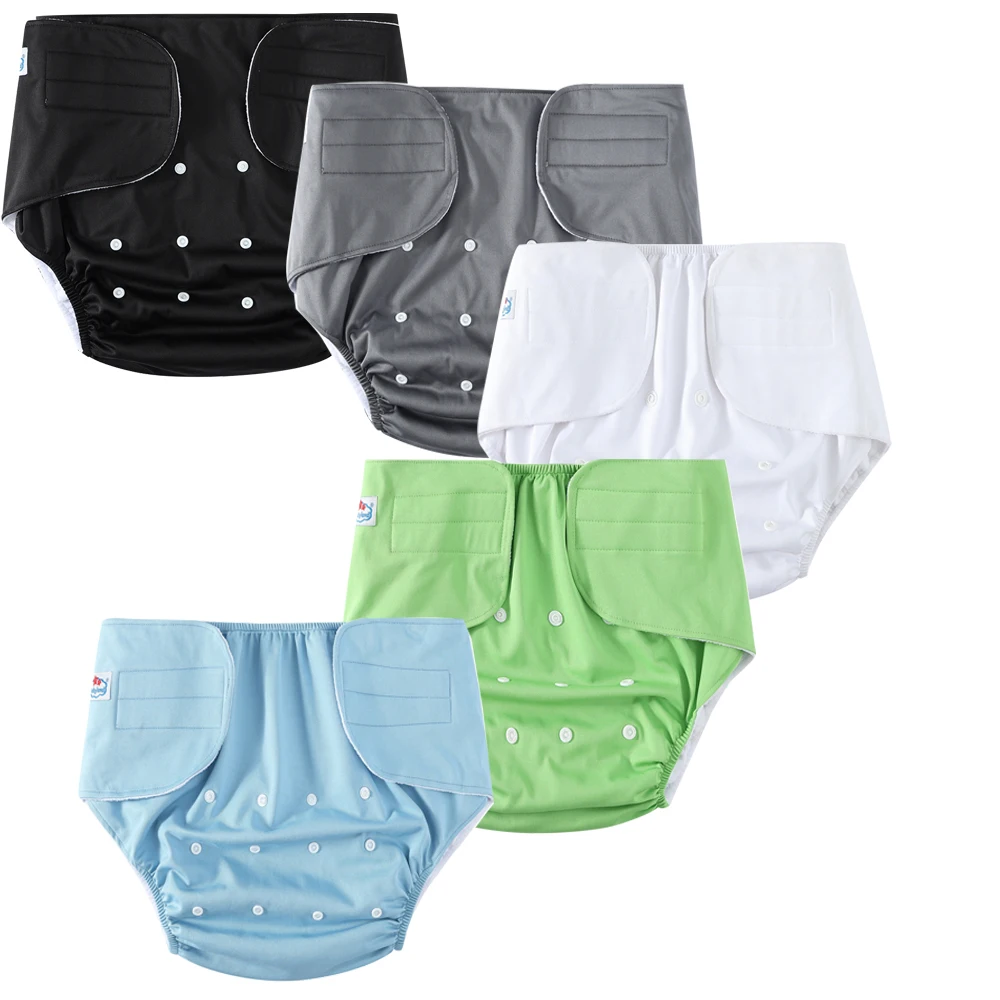 Reusable Adult Cloth Diapers Adjustable Diaper Washable and Waterproof Nappy For Special Need Adult