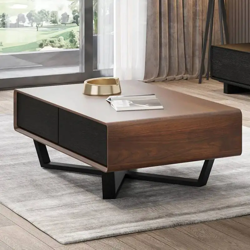 

Table Rectangle With Drawers Coffee Vintage Mid Century Nordic Trendy Unique Glamour Unique Living Room Coffee Table Furniture
