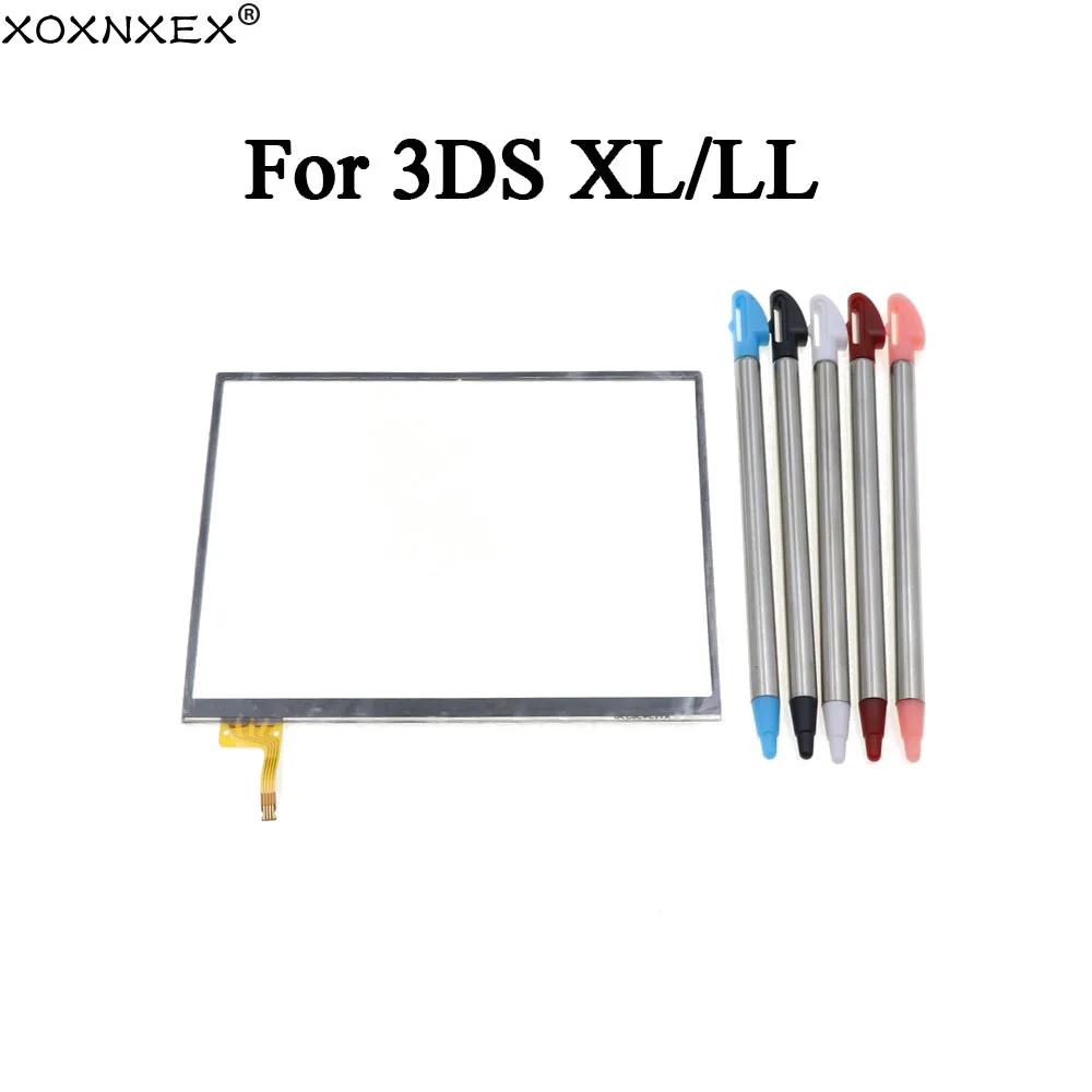 1Set Touch Screen Panel Display Digitizer Glas Für 3DS XL LL spielkonsole Mit Kunststoff Metall einziehbare stylus stift