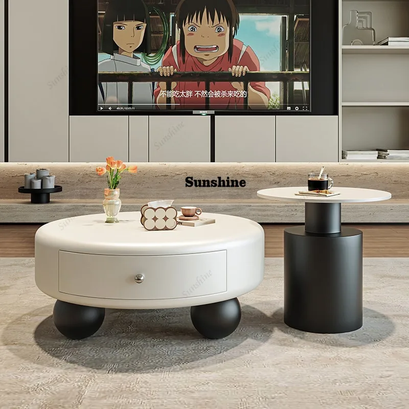 

Luxury Simple Coffee Table Space Saving Vintage Elegant Side Table Glam Modern Sedentary Table Home Furniture