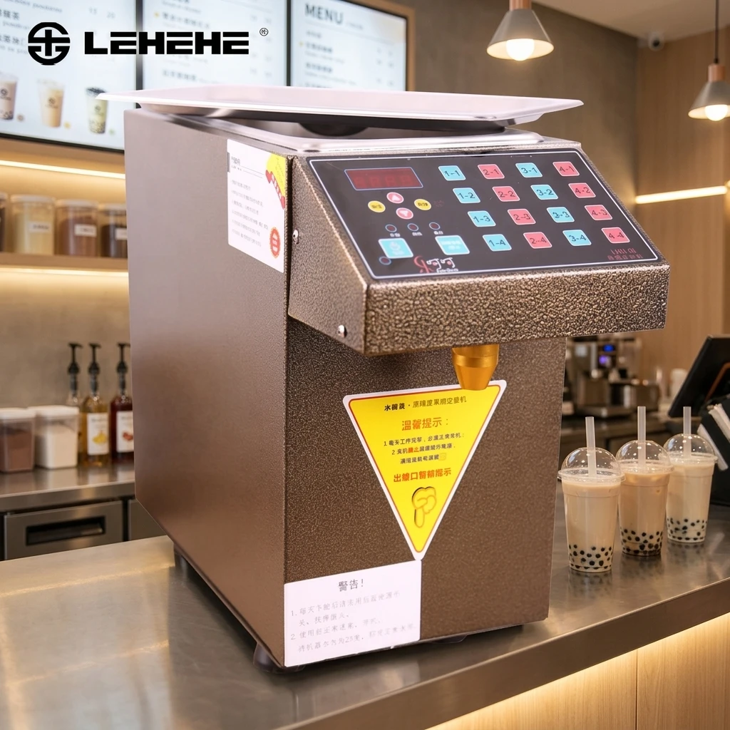 Commercial Automatic Stainless Steel Fructose Dispenser Machine 16 Keys High Precision Quantitative Syrup Dispenser Constant