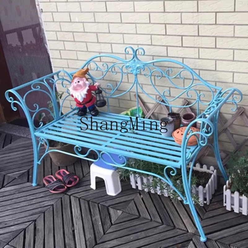 

CL villa courtyard chair coffee shop balcony table chair park back chair outdoor garden wrought iron