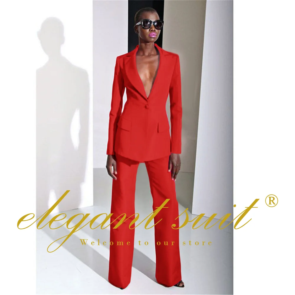 2-Piece Suit for Women, Straight Trousers and Formal Uniform, Casual Fashion, Custom