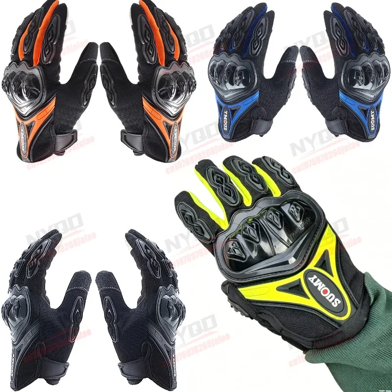 Motorcycle Gloves for Men and Women Anti Fall and Anti Slip Rider Equipment Touch Screen Full Finger Gloves for All Seasons