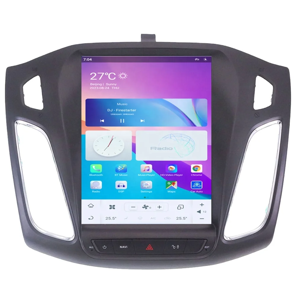 

Автомобильный радиоприемник RoadNavi Tesla Style Android 11, для Ford Focus 2013-2017, автомобильный мультимедийный плеер, беспроводной Carplay 4G