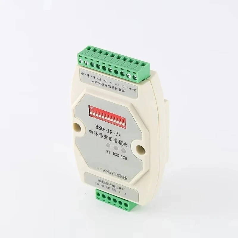 Multi-channel force value acquisition and weighing, weighing sensor, amplifier transmitter