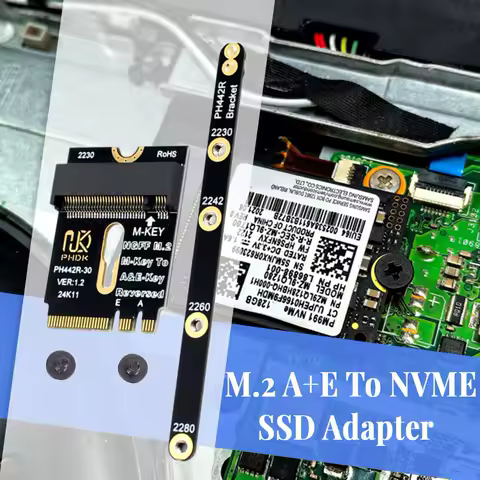 M.2 A+E To NVME SSD Adapter A/E Key To M Key PCIE 4.0 Riser Card M2 WIFI Interface for Laptop Mainboard 2242 2260 2280 NVME SSD