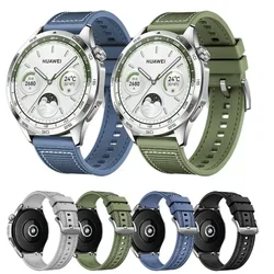 22mm Silicone+Woven Strap for HUAWEI WATCH GT4 46mm Watch 4/3 Pro Smartwatch Band for Huawei Watch GT Runner Belt Accessories