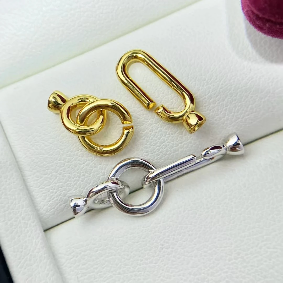 

Оптовая продажа DIY стерлингового серебра 925 пробы ожерелье браслет застежка крючок ювелирные аксессуары для жемчуга 5-9 мм 5 шт./лот