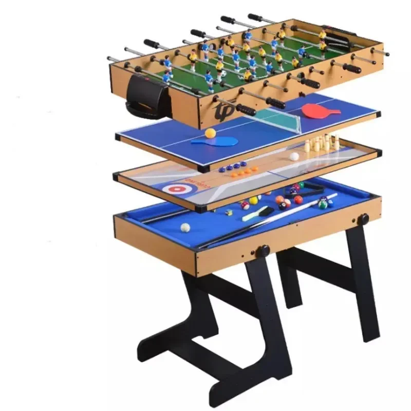 Hot SalesMini Folding Multifunction Tennis Billiards Entertainment Soccer 4 In 1 Game Tables