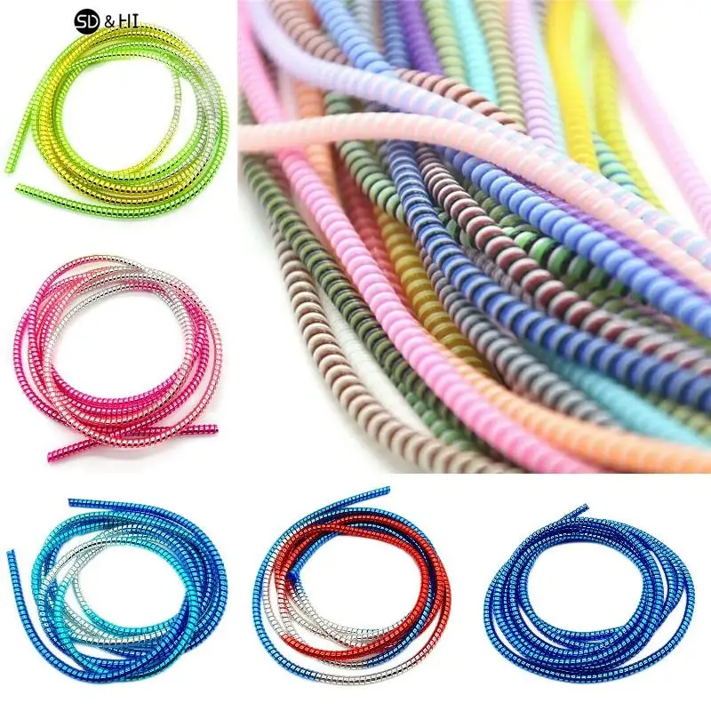 1.5M USB Charging Data Line Cable Protector Wire Cord Protection Wrap Cable Winder Organizer For iPhone For Xiaomi