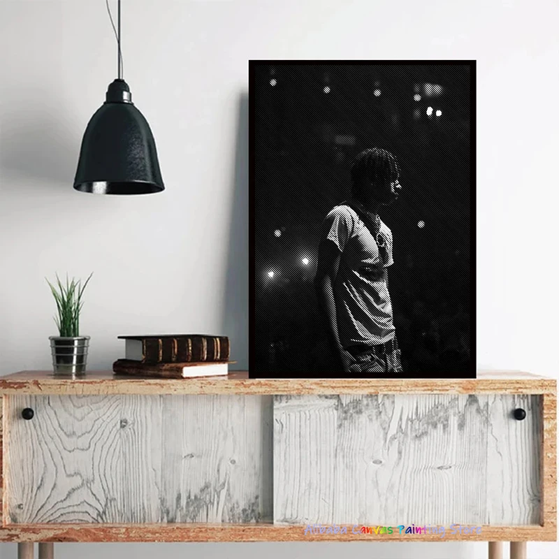 Polo G Hip Hop Rapper Music Star Portrait Poster Prints Wall Art Canvas Painting Pictures Gift for Room Bedroom Home Decor