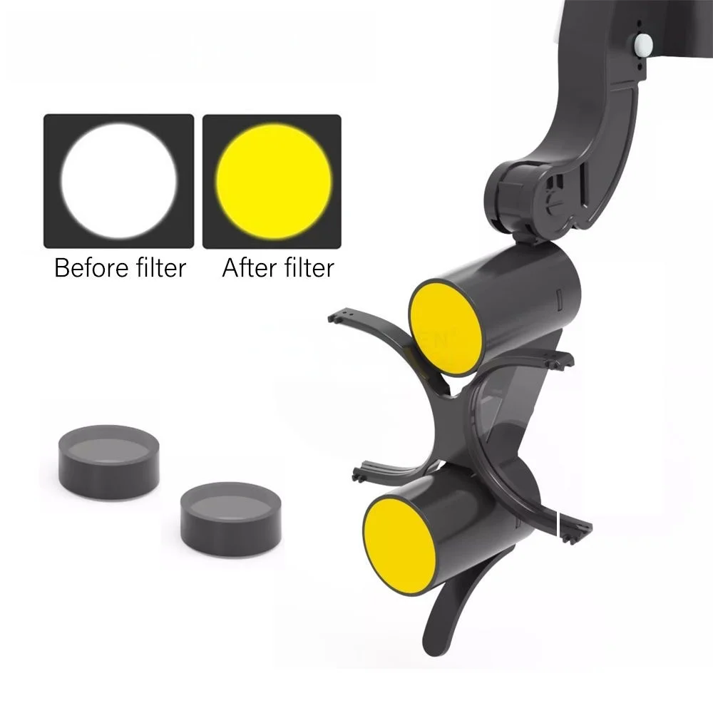 Dental Binocular Loupe Magnification 2.5X 3.5X Single Battery with LED Light Surgical Headlight for Dentist Medical Lamp EU/US