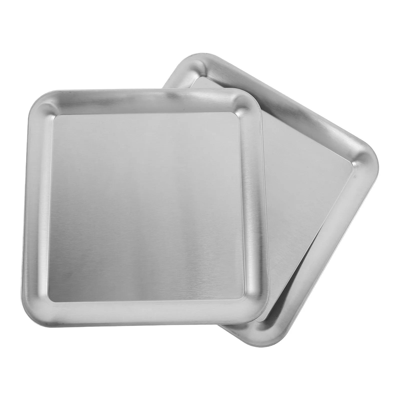 Edelstahl Quadratisches Tablett 30x30x5cm Spiegelglanz Nicht Korrosives Tablett Ideal zum Servieren von Getränken Käse Charcuterie-Bretter