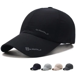 New Men's Hats Four Seasons Quick Dry Baseball Caps Women's Outdoor Sports Sun Hats Printed Alphabet Cap Caps