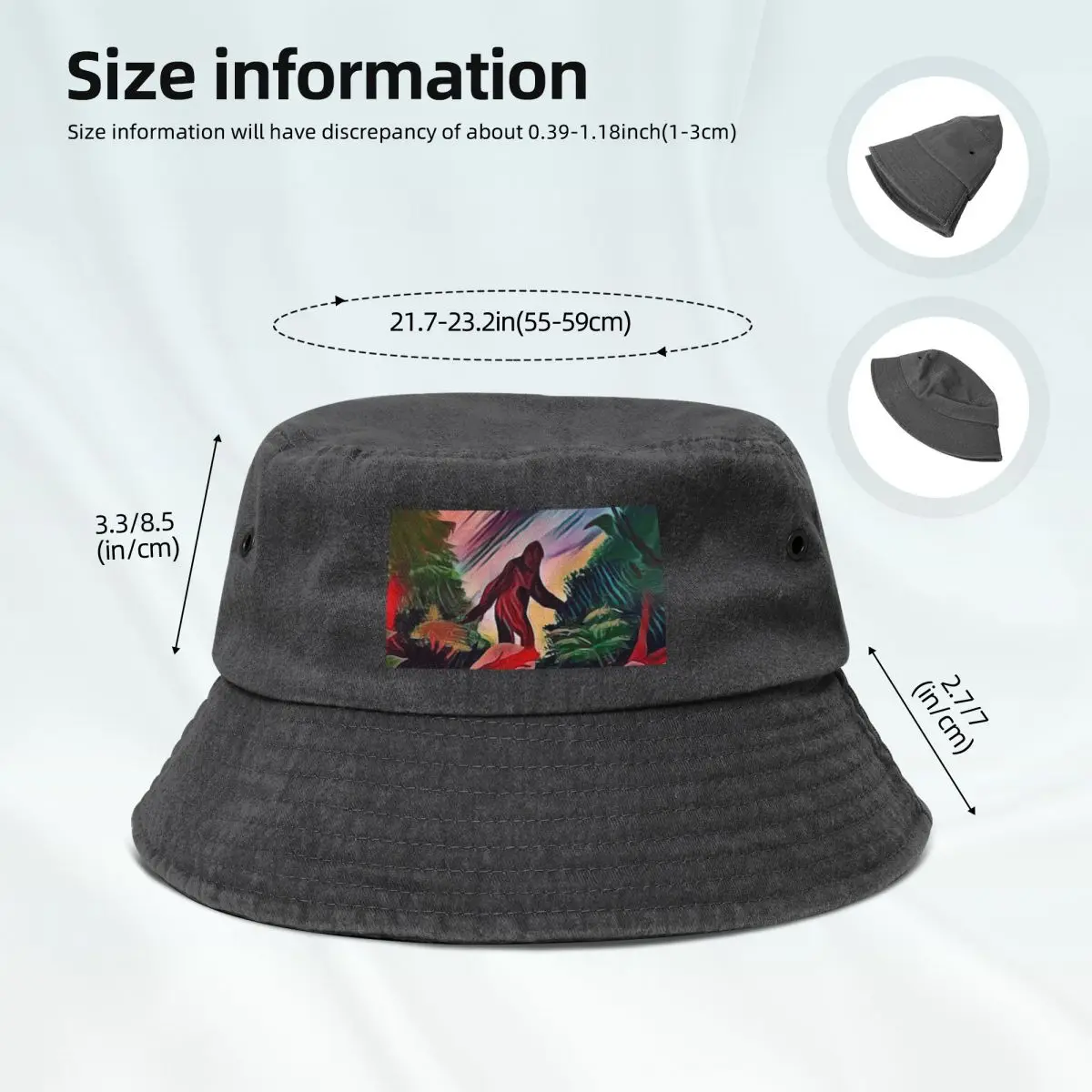 Squatch Bucket Hat summer hat Christmas Hat Military Tactical Cap western Women's Golf Clothing Men's